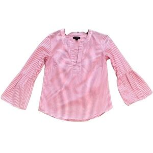 J.Crew Pink Striped Top